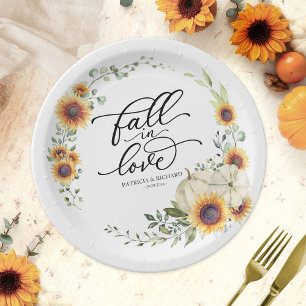 Assiettes En Carton Mariage Citrouille Tournesol Tombe Blanche