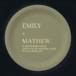 ASSIETTES EN CARTON MARIAGE CLASSIQUE ÉLÉGANT MODERNE PERSONNALISÉ DE<br><div class="desc">SERVIETTES DE MARIAGE PERSONNALISÉES AVEC NOM MINIMAL MONOGRAMME NOIR & BLANC  TYPOGRAPHIE NOM PERSONNALISÉ MIGNON SUPPORTS DE VERRES DE MARIAGE
ASSIETTES EN PAPIER CARRÉES DE MARIAGE CLASSIQUE ÉLÉGANT PERSONNALISÉ MODERNE DE STYLE</div>