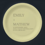 ASSIETTES EN CARTON MARIAGE CLASSIQUE ÉLÉGANT MODERNE PERSONNALISÉ STY<br><div class="desc">SERVIETTES DE MARIAGE TYPOGRAPHIE NOIRE & BLANCHE MONOGRAMME MINIMAL NOM PERSONNALISÉ COASTERS DE MARIAGE MIGNONS PERSONNALISÉS
ASSIETTES EN PAPIER CARRÉES DE MARIAGE CLASSIQUE ÉLÉGANT PERSONNALISÉ MODERNE STYLÉ</div>
