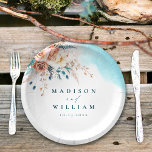 Assiettes En Carton Mariage d'aquarelle de plage<br><div class="desc">Découvrez l'élégance avec nos Plaques de papier Mariage d'aquarelle de plage, idéales pour les mariages d'été et les fêtes de plage. Avec des teintes turquoise et pêche envoûtantes et des roses délicats, elles apportent une touche unique à votre décor. Les clients aimeront le mélange de style et de commodité que...</div>