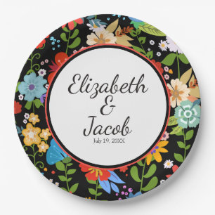 Assiettes En Carton Mariage d'art populaire mexicain