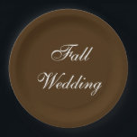 Assiettes En Carton Mariage de automne Brown Riche Couleur Profonde Ru<br><div class="desc">Mariage de automne Brown Riche Couleur Profonde Rustique</div>