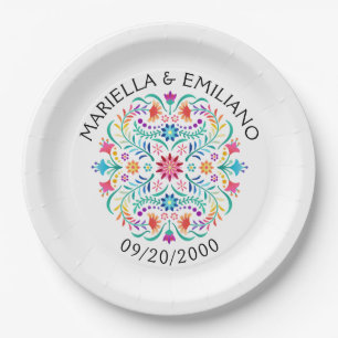 Assiettes En Carton Mariage de douche Fiesta Floral