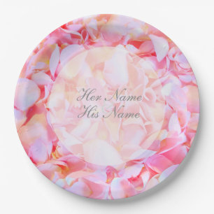 Assiettes En Carton Mariage de fleurs de cerisier-rose