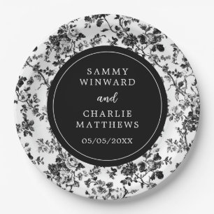 Assiettes En Carton Mariage de la Chine antique noire