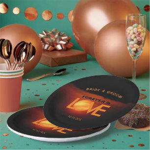 Assiettes En Carton Mariage de la lune de récolte complète