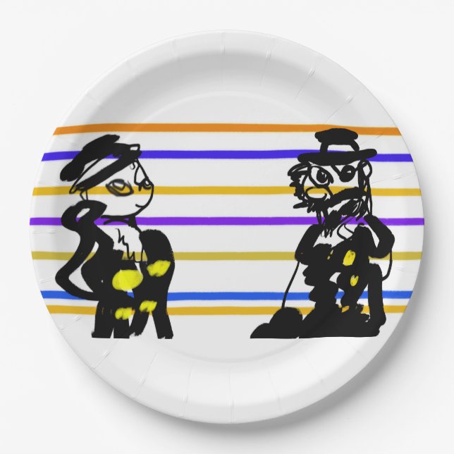 Assiettes En Carton Mariage de pirates  (Devant)
