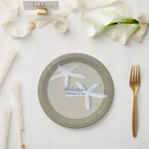 Assiettes En Carton Mariage de Starfish Beach