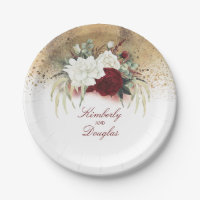Mariage d'or aux fleurs rouges et blanches de Bour