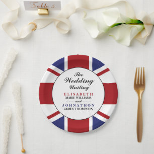 Assiettes En Carton Mariage du drapeau américain