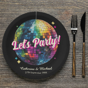 Assiettes En Carton Mariage du Party Disco Ball Sparkle Glam des année