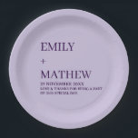 ASSIETTES EN CARTON MARIAGE ÉLÉGANT CLASSIQUE MODERNE PERSONNALISÉ STY<br><div class="desc">SERVIETTES DE MARIAGE PERSONNALISÉES AVEC NOM MINIMAL MONOGRAMME TYPO NOIR & BLANC  COUSSINETS DE MARIAGE MIGNONS PERSONNALISÉS AVEC NOM
ASSIETTES EN PAPIER CARRÉES DE MARIAGE ÉLÉGANT MODERNE PERSONNALISÉ STYLÉ CLASSIQUE</div>