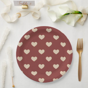 Assiettes En Carton Mariage Fête de mariage Gold Red Cream Paillettes 