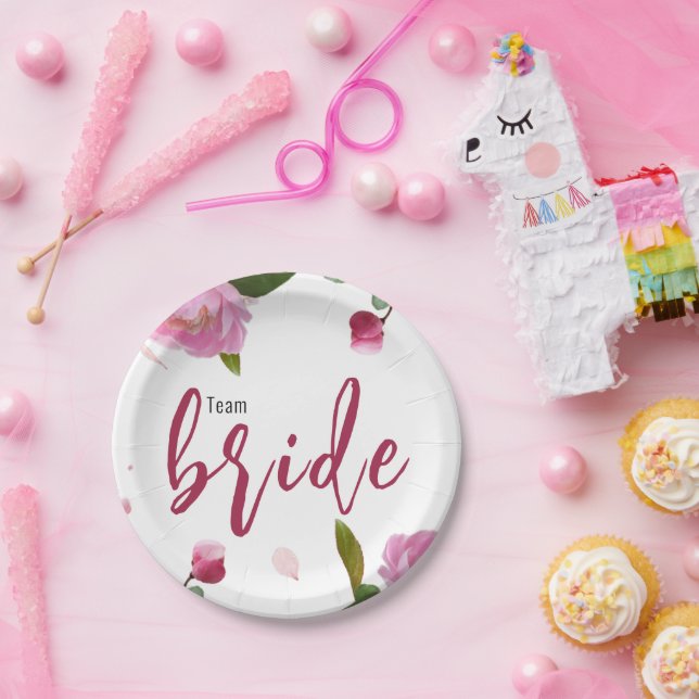 Assiettes En Carton Mariage Fleurs Multiples Shower (Fête)