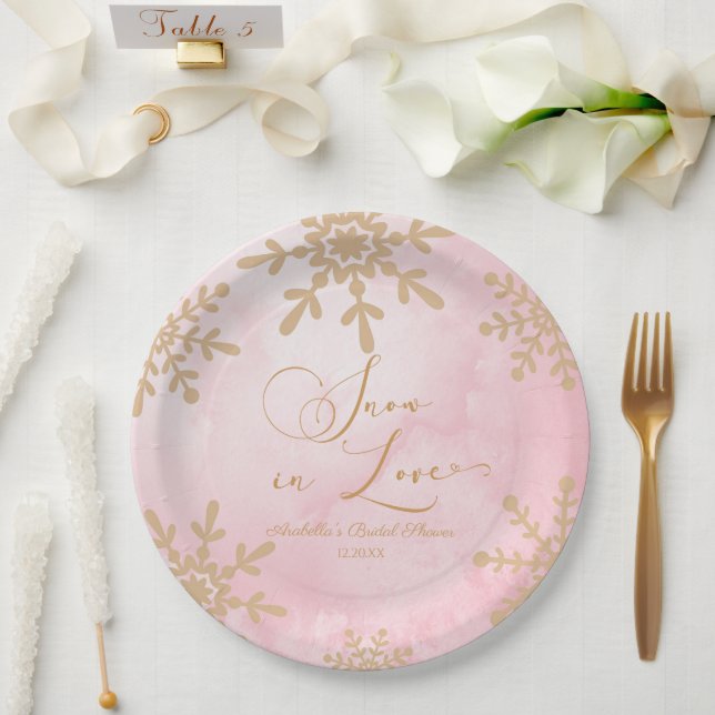 Assiettes En Carton Mariage Flocons D'amour Rêve De Noël Enterrement D (Mariage)