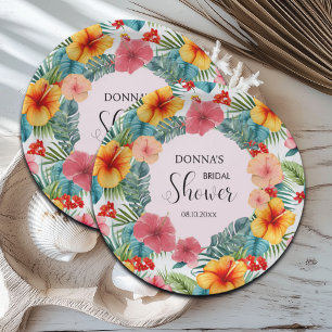Assiettes En Carton Mariage Hawaïen Fleurs Exotiques