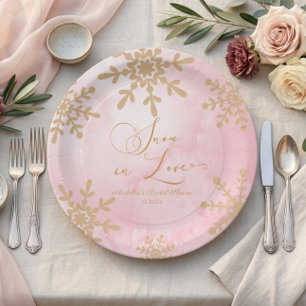 Assiettes En Carton Mariage hivernal sous la neige Shower de mariage