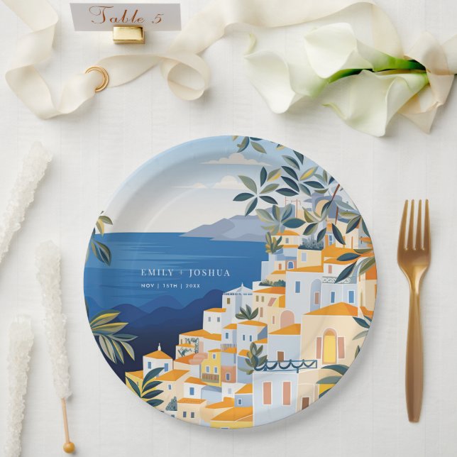 Assiettes En Carton Mariage italien de la côte d'Amalfi (Mariage)
