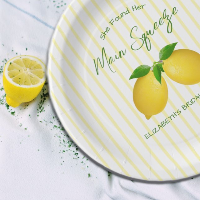 Assiettes En Carton Mariage Lemon Main Squeeze Shower (Créateur téléchargé)