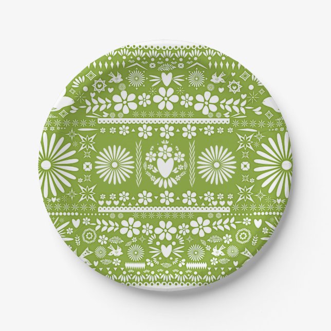 Assiettes En Carton Mariage Mariage vert Picado Lime Avocado (Devant)