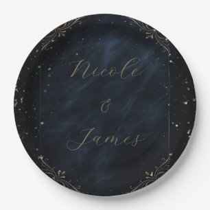 Assiettes En Carton Mariage Obsidienne Oracle Minuit Élégance