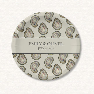 Assiettes En Carton Mariage Oyster Shells