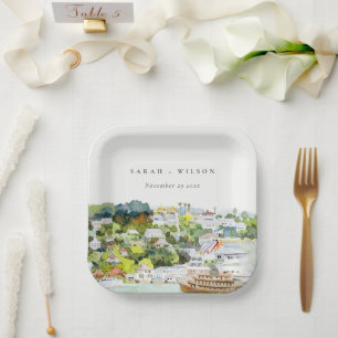 Assiettes En Carton Mariage paysager Elegant River Cruise Country
