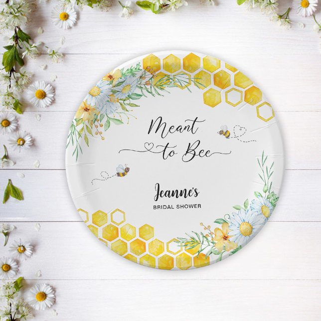 Assiettes En Carton Mariage prévu sous le signe de l'abeille (Créateur téléchargé)
