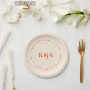 Assiettes En Carton Mariage rétro de charme nostalgique