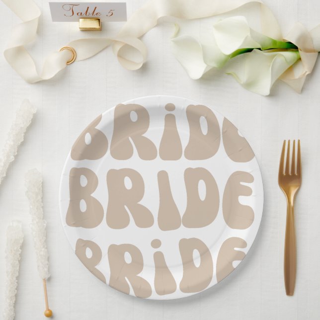 Assiettes En Carton Mariage Retro Moderne Enterrement de Vie de Jeune  (Mariage)