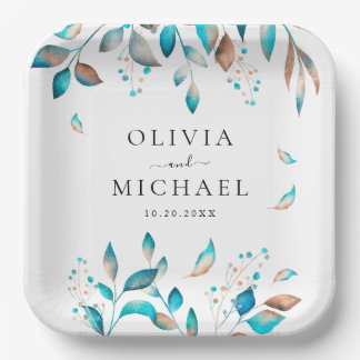 Assiettes En Carton Mariage russe moderne de la marine