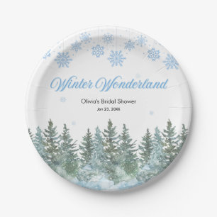 Assiettes En Carton Mariage sous les flocons de neige en hiver