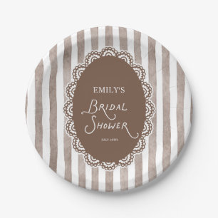 Assiettes En Carton Mariage toile d'araignée Broderie Anglaise 