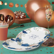 mariage vintage bleu aquarelle