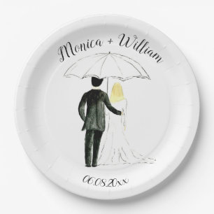 Assiettes En Carton Mariée et chambre Classique Moderne Mariage