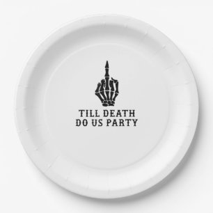 Assiettes En Carton Mariée ou mourir, jusqu'à ce que la mort nous sépa