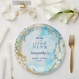 Assiettes En Carton Mariée sur un nuage Déferlement rococo pour un mar