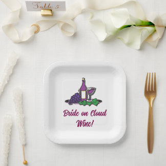Assiettes En Carton Mariée sur vin Cloud !