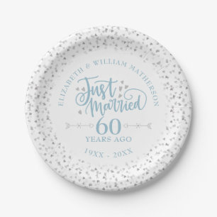 Assiettes En Carton Mariés à peine 60e anniversaire de mariage