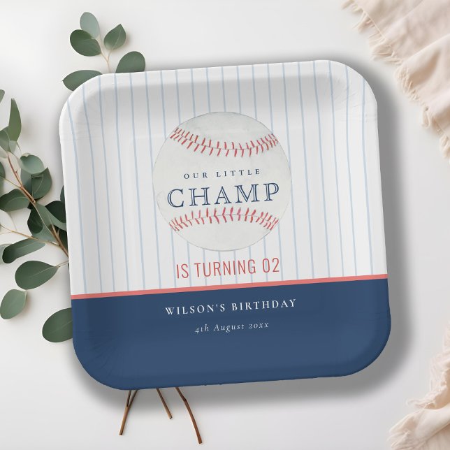 Assiettes En Carton Marine Notre Petit Champ De Baseball N'Importe Que (Créateur téléchargé)