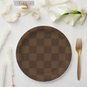 Assiettes En Carton Marron Chaud et Brun Foncé Terreux et Intemporel