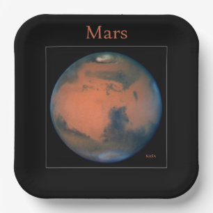 Assiettes En Carton Mars Globe par Hubble et la NASA