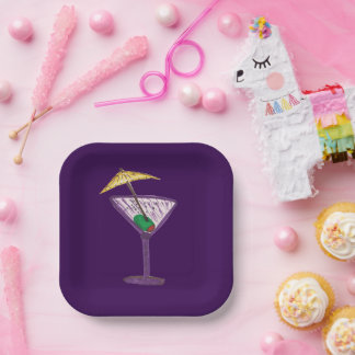 Assiettes En Carton Martini