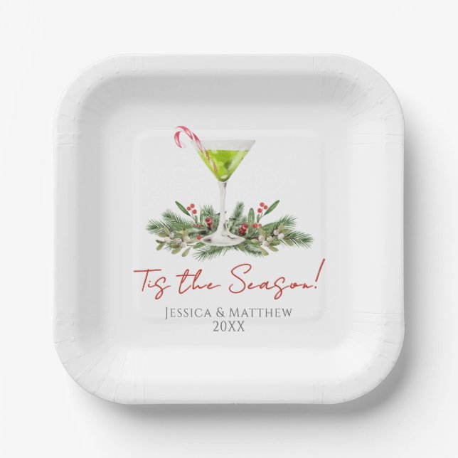 Assiettes En Carton Martini and Mistletoe Holiday Cocktail Party (Recto)
