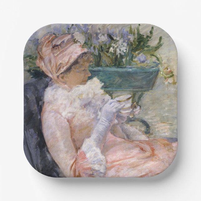 Assiettes En Carton Mary Cassatt - La Coupe du Thé (Recto)