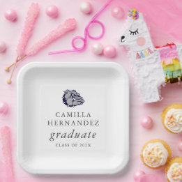 Assiettes En Carton Mascot Logo Plaques de la fête de graduation