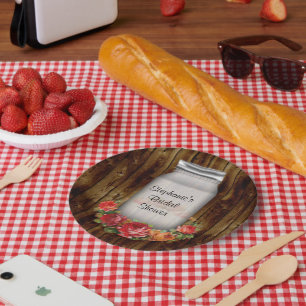 Assiettes En Carton Mason Jar Flower Fête des mariées