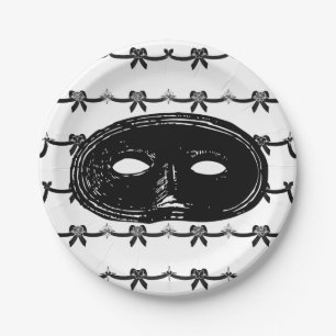 Assiettes En Carton Masquage de partie Masquerade vintage