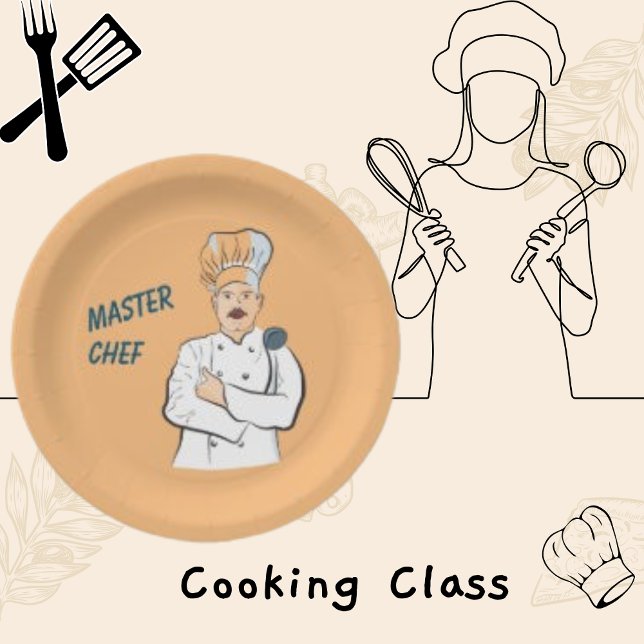 Assiettes En Carton Master Chef et Vintage Cook Photo (Créateur téléchargé)