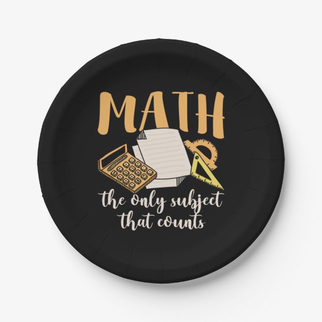 Assiettes En Carton Math Enseignant Math Le Seul Sujet (Devant)